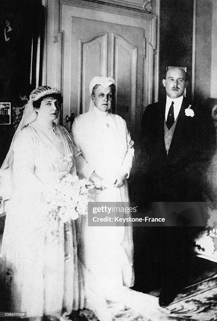 La Princesse Anastasia de Grèce, la Reine Olga de Grèce et le Prince Christophe de Grèce