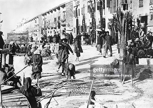 Industrie de la canne à sucre en Chine en 1930.