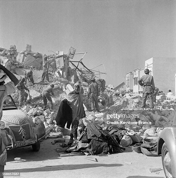 Tremblement de terre à Agadir, Maroc en janvier 1960.