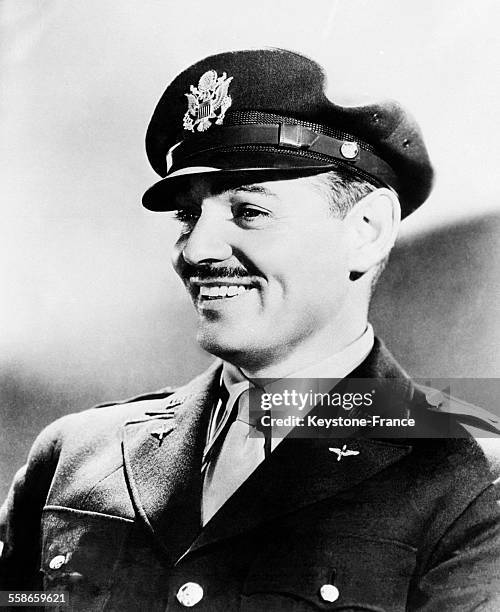 Portrait de Clark Gable en uniforme militaire en 1944.