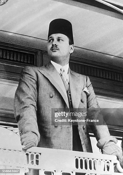 Portrait du Roi Farouk, en Egypte, circa 1940.