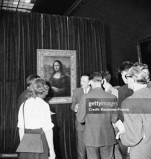 Retour de la Joconde au musée du Louvre, Paris, France en juillet 1945.