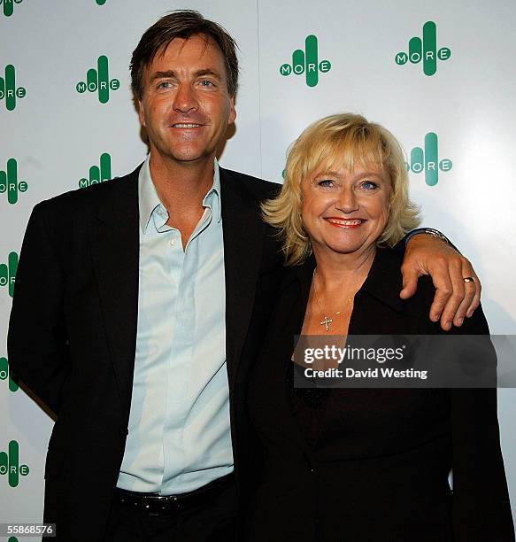 Richard Madely and his wife Judy Finnigan attend the MORE4 TV Launch Party, launching Channel 4's adult entertainment digital channel, at The Shunt...