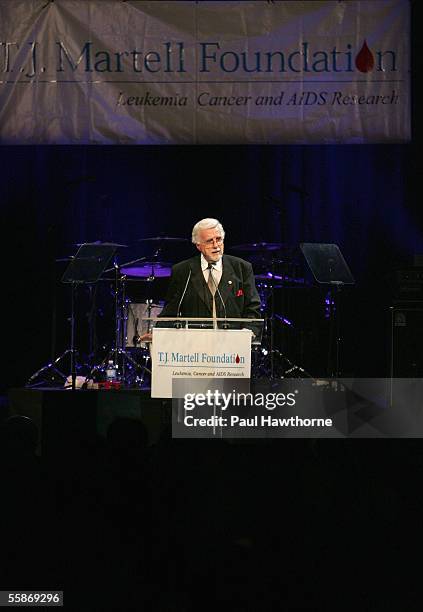 Tony Martell, founder and chairman of the T.J. Martell Foundation, speaks at the T.J. Martell Foundation 30th Anniversary Gala at the Marriott...