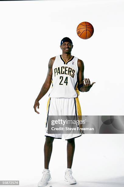 Jonathan Bender of the Indiana Pacers poses for a portrait during the Pacers Media Day on October 3, 2005 at Conseco Fieldhouse in Indianapolis,...