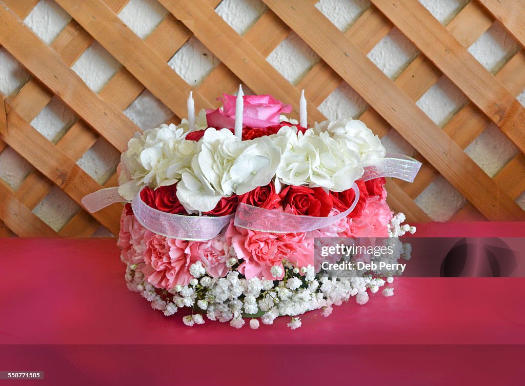 Floral birthday cake