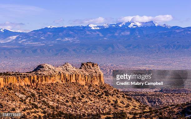 a new mexico morning landscape near los alamos - los alamos new mexico stock pictures, royalty-free photos & images