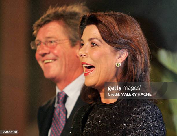 Princess Caroline of Monaco-Hanover and her husband Prince Ernst August of Hanover, attend the official inauguration late 07 October 2005 of the...