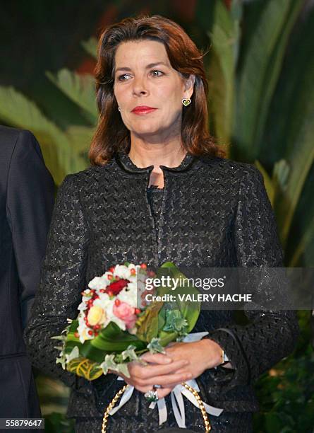 Princess Caroline of Monaco-Hanover attends the official inauguration late 07 October 2005 of the Monte-Carlo Bay Hotel & Resort. AFP PHOTO VALERY...