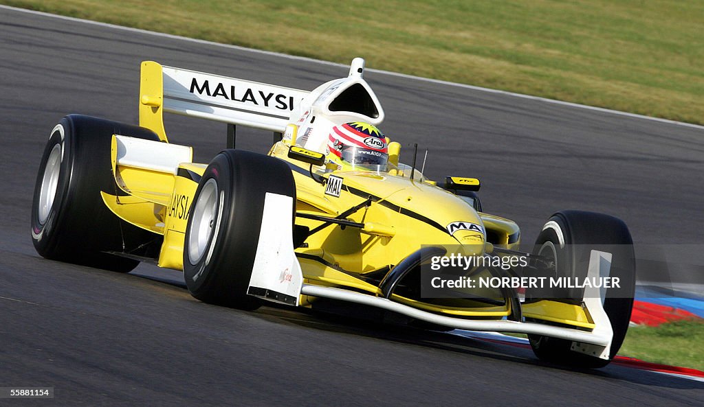 Malaysia's Alex Yoong races his car duri