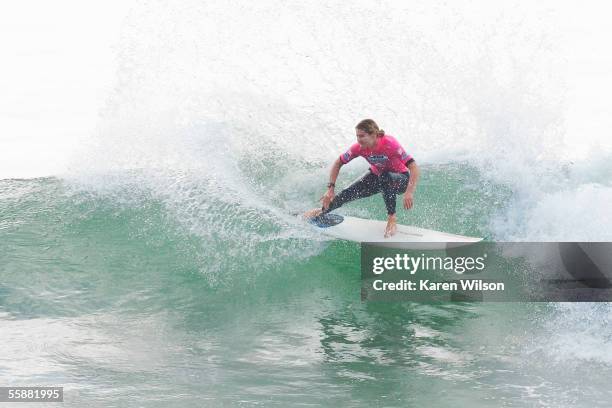 Melanie Redman-Carr finishes equal third in the Rip Curl Pro during the ASP Women's World Championship Tour October 8, 2005 in Malibu Point,...