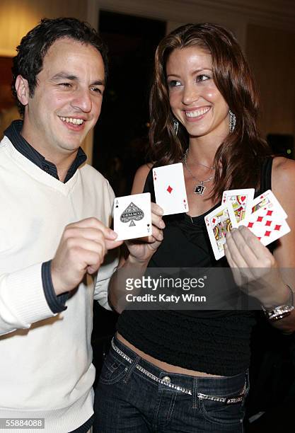 Professional poker player Tony Hachem and actress Shannon Elizabeth attend the "It's All Goin' To The Dogs!" poker tournament to benefit Animal...