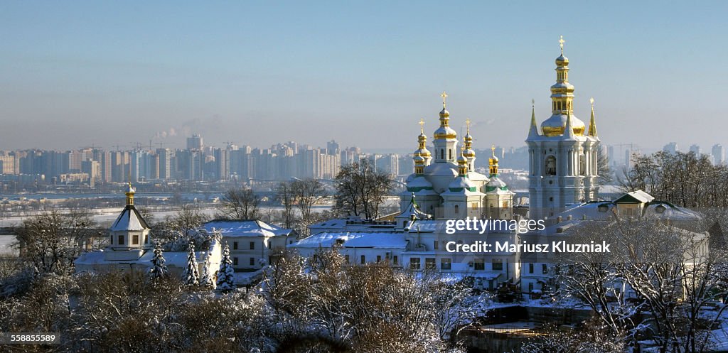 Pechersk Lavra and new town skyline.