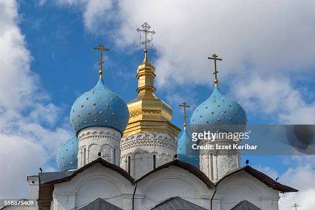 annunciation cathedral in kazan, tatarstan - kazan russia - fotografias e filmes do acervo