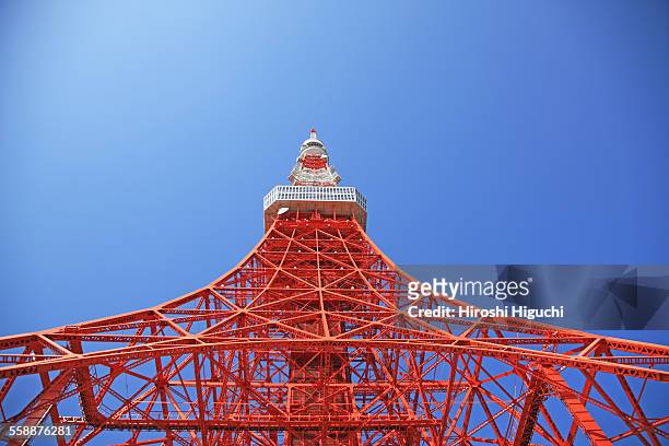 tokyo tower, japan - torre di tokyo foto e immagini stock