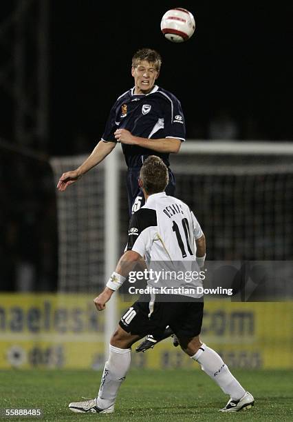 Daniel Allsopp of the Victory in action during the round seven A-League match between the Melbourne Victory and the New Zealand Knights at Olympic...