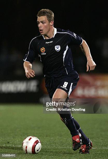Daniel Allsopp of the Victory in action during the round seven A-League match between the Melbourne Victory and the New Zealand Knights at Olympic...