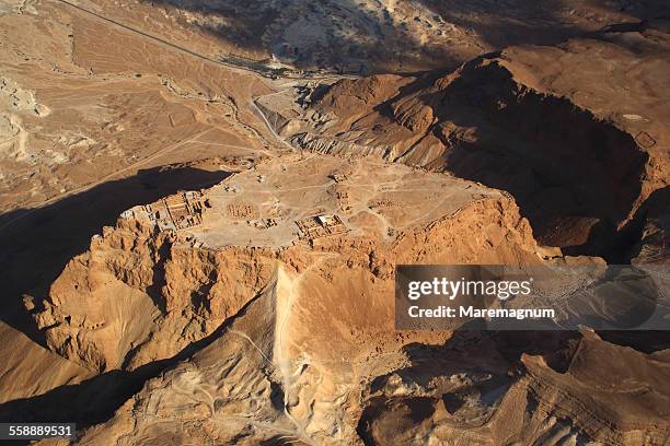masada from above - masada stock pictures, royalty-free photos & images