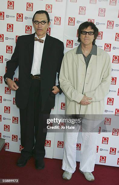 Ron Mael and Russell Mael arrive at The Q Awards, the annual magazine's music awards, at Grosvenor House on October 10, 2005 in London, England.