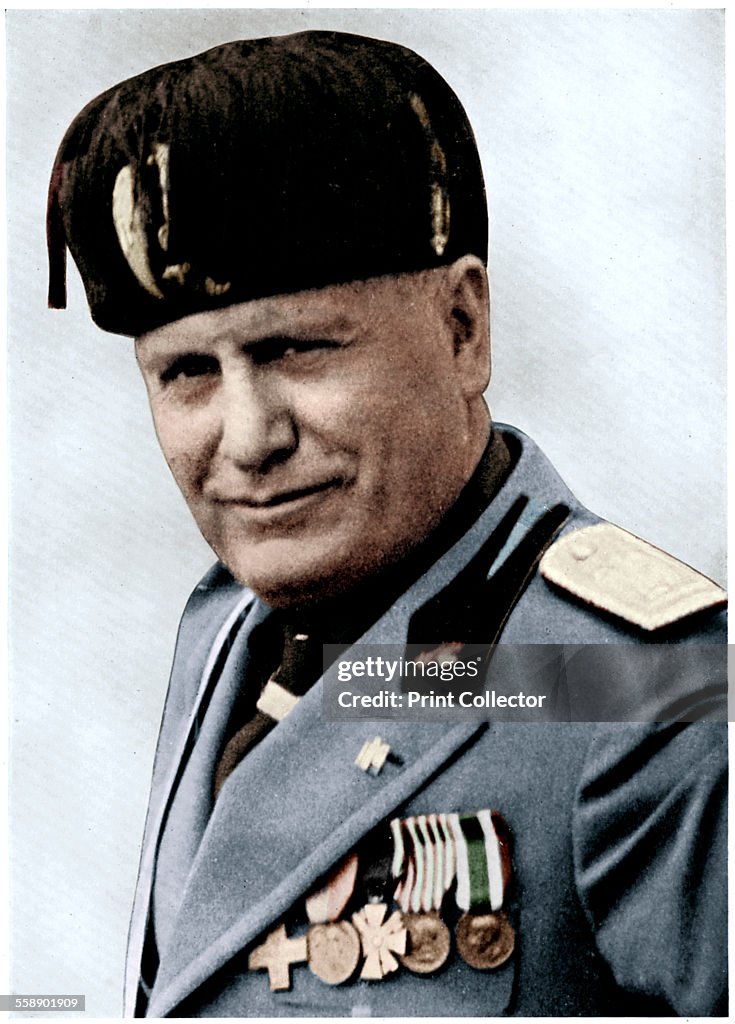 Benito Mussolini, Italian fascist dictator, 20th century. Artists: Mussolini, Unknown.