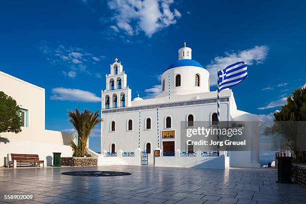 panagia church - oia santorini stock pictures, royalty-free photos & images