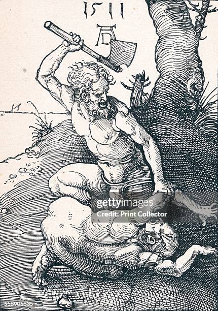 'Cain slaying Abel', 1511 . From Durer Des Meisters Gemalde Kupferstiche und Holzschnitte in 471 Abbildungen [Stuttgart und Leipzig, Deutsch...