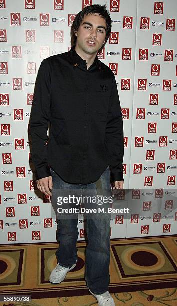 Singer Richard Archer of Hard-Fi poses in the awards room at The Q Awards, the annual magazine?s music awards, at Grosvenor House on October 10, 2005...