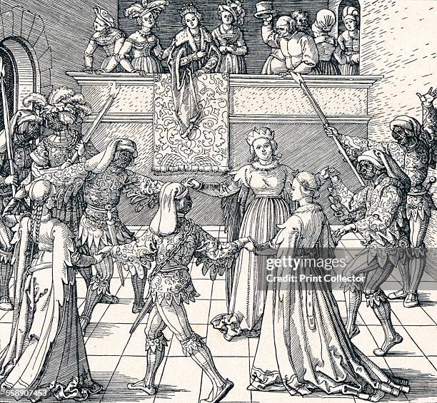 'Dance by Torchlight, Augsburg', 1516 . From Durer Des Meisters Gemalde Kupferstiche und Holzschnitte in 471 Abbildungen [Stuttgart und Leipzig,...