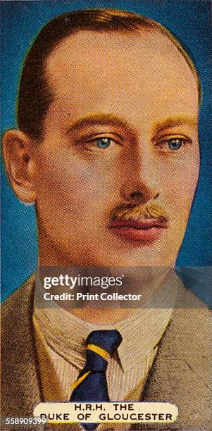 The Duke of Gloucester, 1935. Ardath cigarette card, from a series of 50 commemorating the Silver Jubilee of King George V, 1935.
