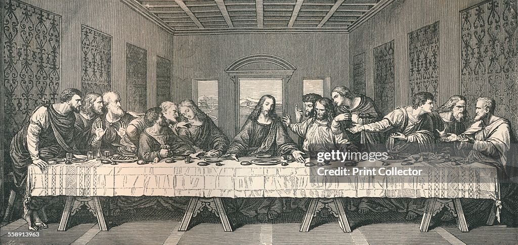 The wall painting of `The Last Supper`, at Milan, 1883. Artist: Unknown.