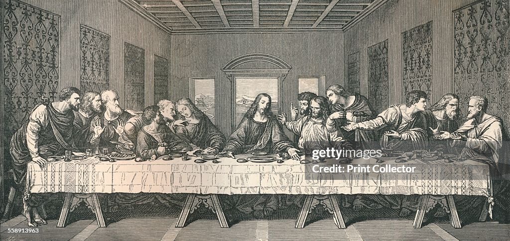 The wall painting of `The Last Supper`, at Milan, 1883. Artist: Unknown.