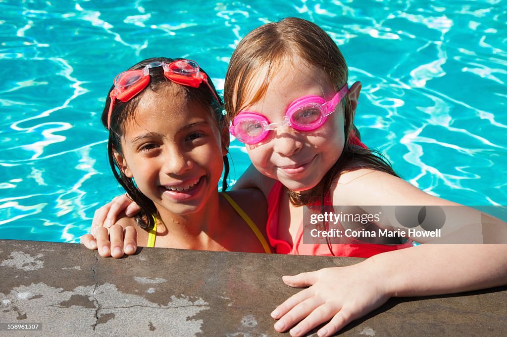 Middle Friends Pool Best Friends At Poolside High-Res Stock Photo - Getty Images