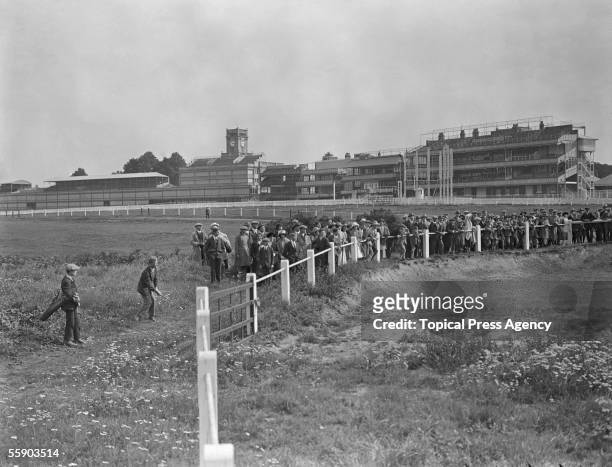 The stand and race course at Ascot, September 1922.