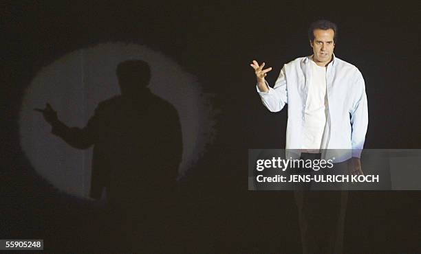 Magician David Copperfield performs his show on 12 October 2005 in Erfurt, eastern Germany. He presented his actual program "An Intimate Evening Of...
