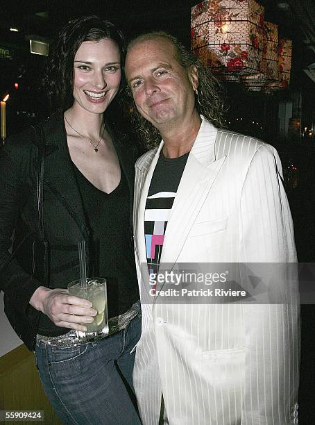 Photographer Robert Rosen and model Annalise Seubert attend his Fashion Plate Exhibition at Westfield Bondi Junction on October 12, 2005 in Sydney,...
