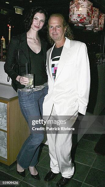 Photographer Robert Rosen and model Annalise Seubert attend his Fashion Plate Exhibition at Westfield Bondi Junction on October 12, 2005 in Sydney,...