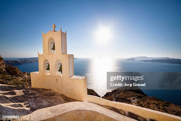 agios nikolaos chapel at sunset - iglesia de agios nikolaos fotografías e imágenes de stock