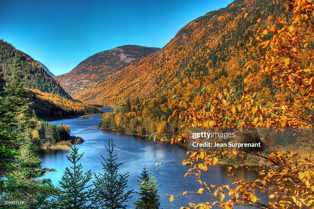 Malbaie's river in autumn