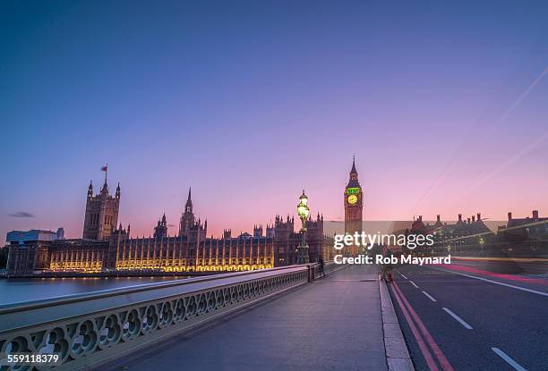 twilight big ben - city of westminster londen stockfoto's en -beelden