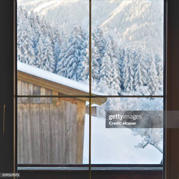 window with a view - big sky ski resort stock pictures, royalty-free photos & images