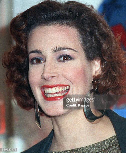 American actress Sean Young attends the opening of Planet Hollywood in Costa Mesa, California, 23rd October 1992.