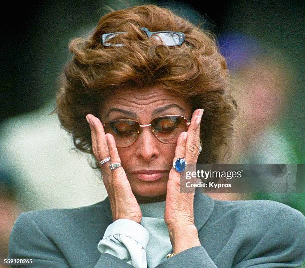 Italian actress Sophia Loren receives a star on the Hollywood Walk of Fame on Hollywood Boulevard in Hollywood, California, 1st February 1994.