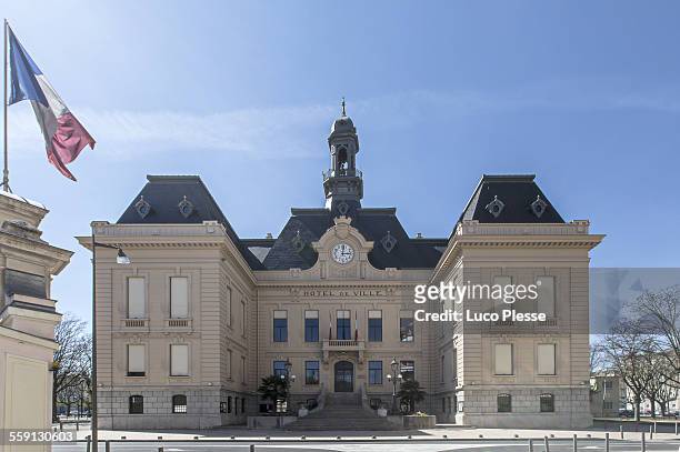 city hall of villefranche sur saône - villefranche sur saône stock pictures, royalty-free photos & images