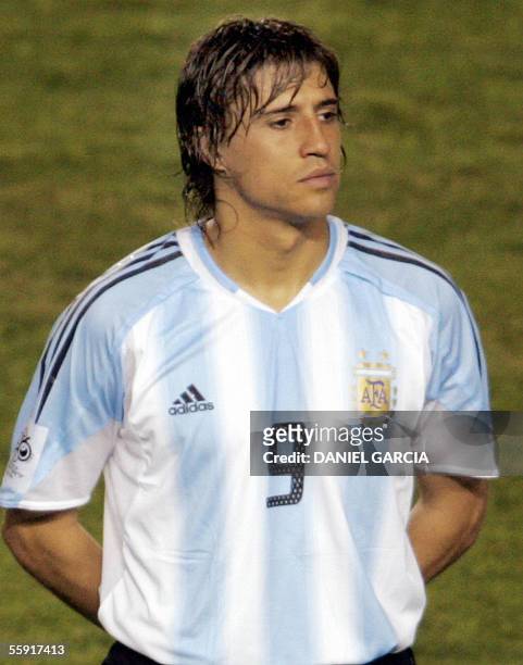 Hernan Crespo, Argentina's soccer national team player, 02 June 2004. AFP PHOTO / Daniel GARCIA