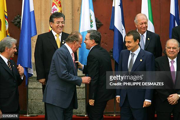 Presidents Tabare Vazquez of Uruguay, Nicanor Duarte of Paraguay and Ricardo Lagos of Chile, and Spanish Prime Minister Jose Luis Rodriguez Zapatero...