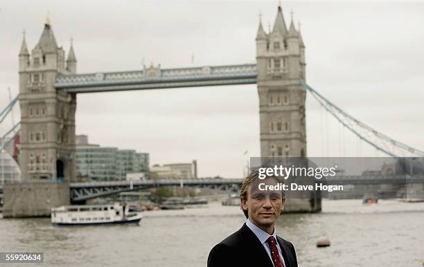 Actor Daniel Craig is unveiled as the new actor to play the legendary British secret agent James Bond 007 in the 21st Bond film Casino Royale, at HMS...