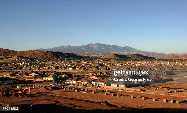 The Sunriver housing development is seen October 13, 2005 in St. George, Utah. Sunriver, a 2400 home development, is one of the first developers to...