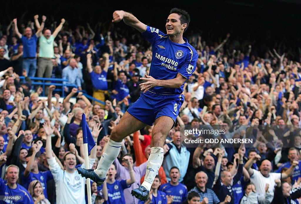 Frank Lampard of Chelsea celebrates his