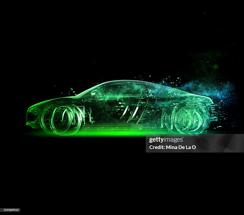 Car glass green