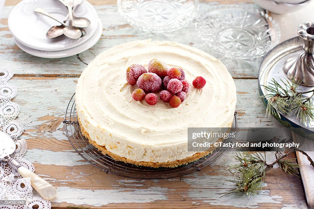 Mascarpone and white chocolate not baked cake